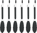 7-Inch Silicone Tongs Pack of 6, Small Stainless Steel Tongs by DAILYKISN
