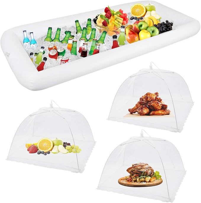 1PCS Inflatable Serving Bars and 3PCS Mesh Food Umbrella Covers Tent by FOOEN