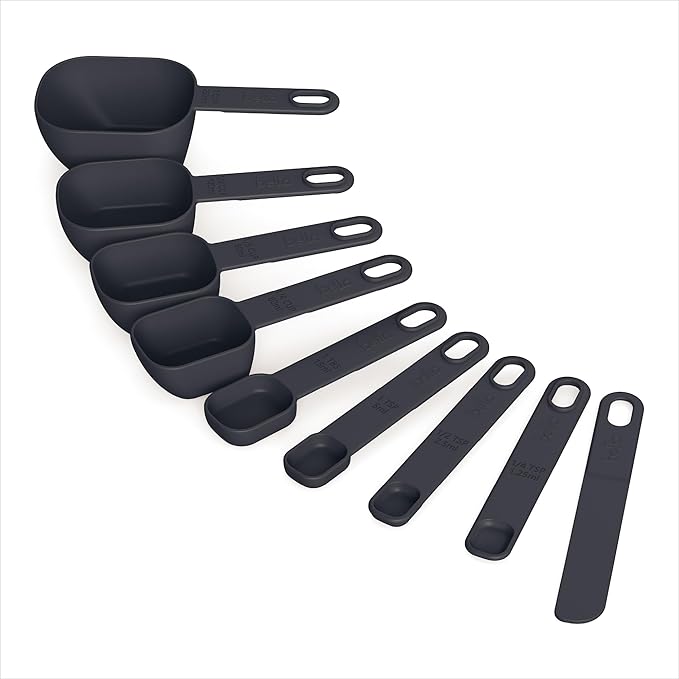 bella 9-Piece Nested Measuring Cups & Spoons Set, 4 Cups, 4 spoons, 1 Leveler by bella