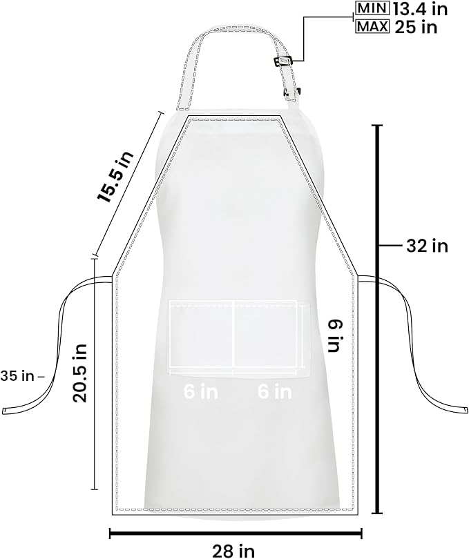 Utopia Kitchen 10 Pack Bib Apron Adjustable - Image 2