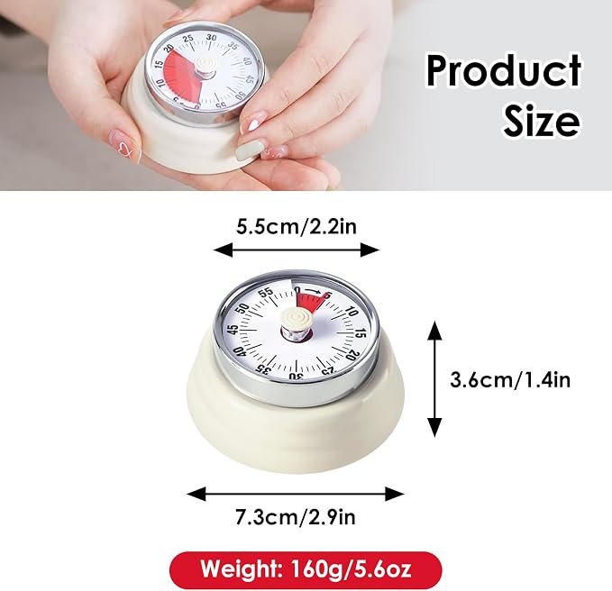 Visual Timer, Teeloray 60-Minute Countdown Timer, Kitchen Timer - Image 7