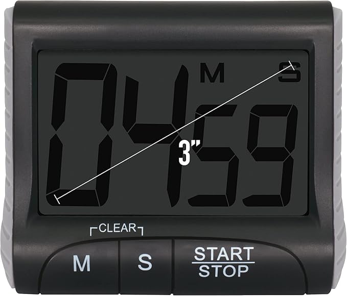 3" Large Display Kitchen Timer -Digital Timer Magnetic Back Loud Alarm On A - Image 4