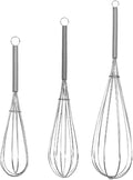 Digead Mini Wire Whisk, 10 & 12 Inch Small Whisk by Digead
