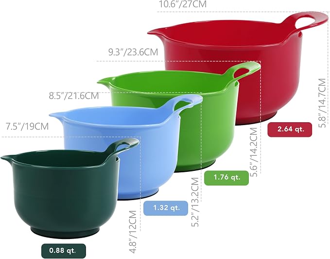 BoxedHome 4 Pack Nesting Mixing Bowl Christmas Set - Image 3
