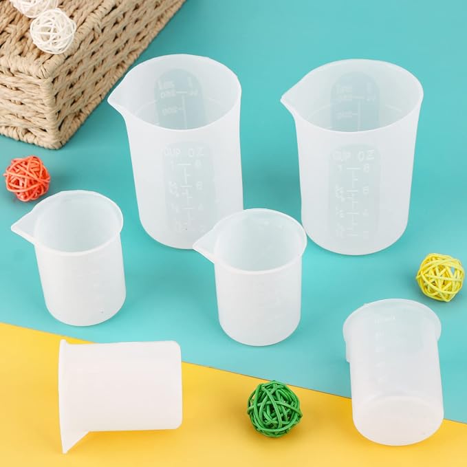 Gartful 250ml & 100ml Silicone Measuring Cups, Silicone Mixing Cups - Image 7