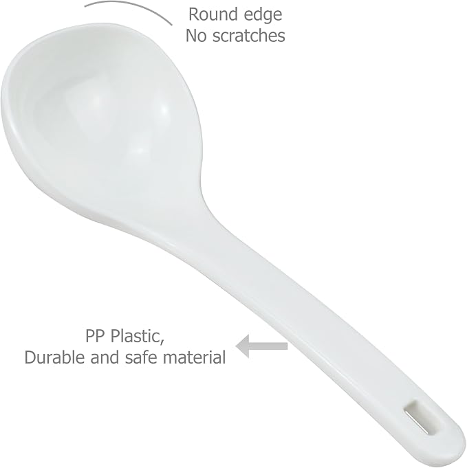 EIKS 2 Pack Plastic Soup Ladle Serving Spoon - Image 6