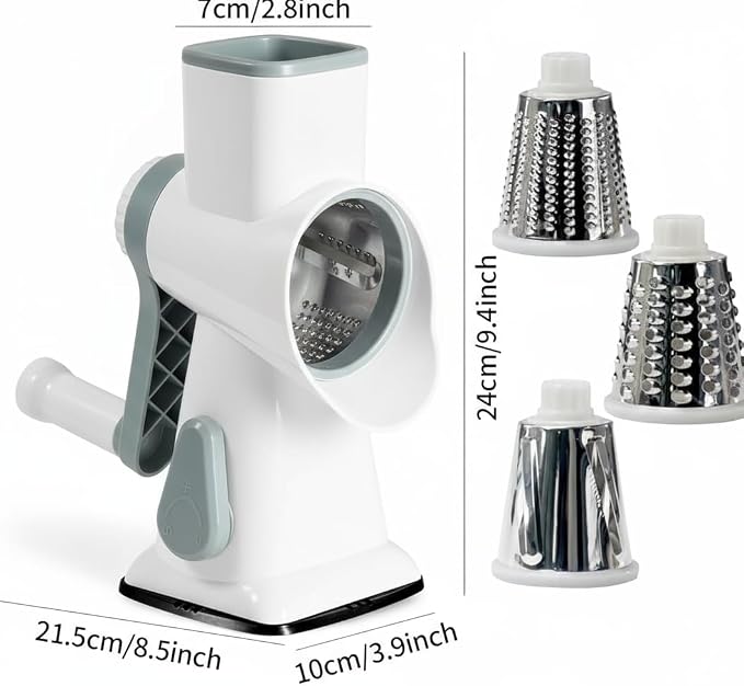 YOUCZON Rotary Cheese Grater Multi-Purpose Stainless Steel Cheese Shredder - Image 5