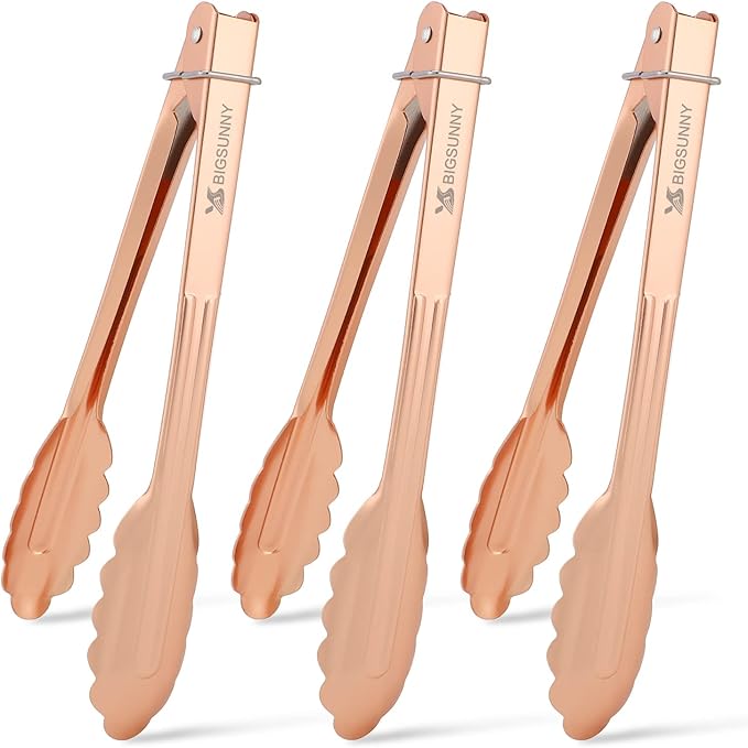 MSY BIGSUNNY 9 Inch Kitchen Food Tongs by MSYBIGSUNNY