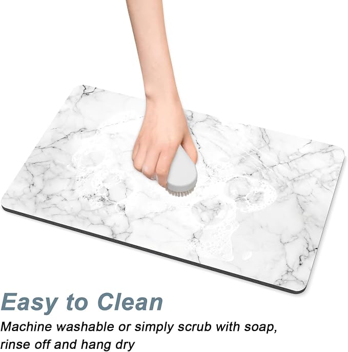Rnivvi Coffee Mat, Hide Stain Rubber Backed Absorbent Dish Drying Pad - Image 5