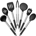 E-far Silicone Cooking Utensils Set, Slotted Turner, Soup Ladle, Pasta Server by E-far