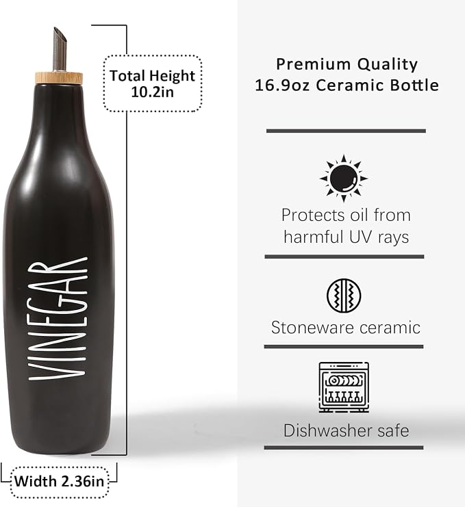 HOMCDALY Ceramic Olive Oil Dispenser - Image 2