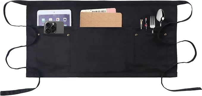 Server Apron with 5 Pockets by MIKIWELL