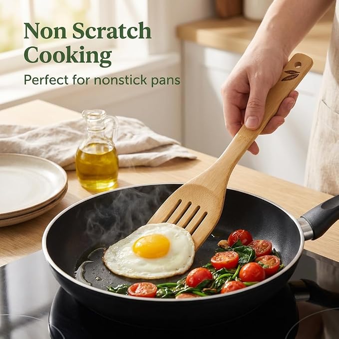 Dishwasher Safe Bamboo Wooden Spoons - Image 5