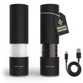 LARS NYSØM Electric Salt and Pepper Grinder Set I Automatic Salt and Pepper by LN