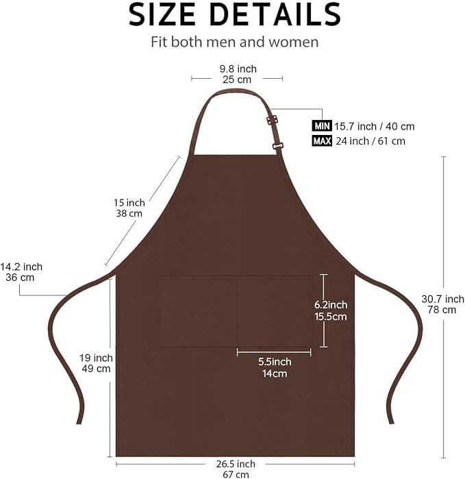 4 Packs Chef Apron, Waterproof Apron, Adjustable Aprons - Image 4