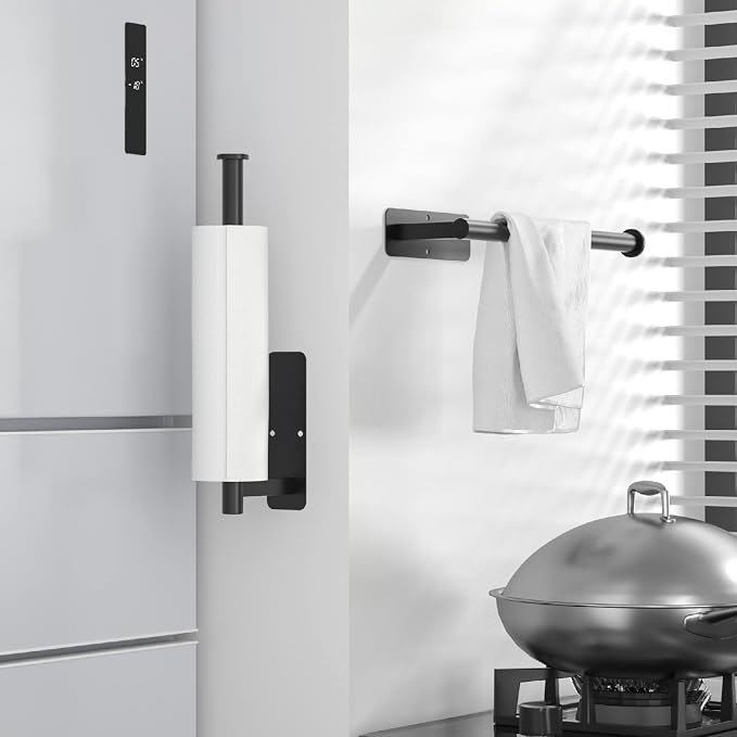 ASTOFLI Paper Towel Holder Under Cabinet No Drilling, Self Adhesive Paper Towel - Image 5