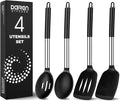 Pack of 4 Large Silicone Cooking Spatulas and Spoons, Slotted and Solid by DaiRenKitchen