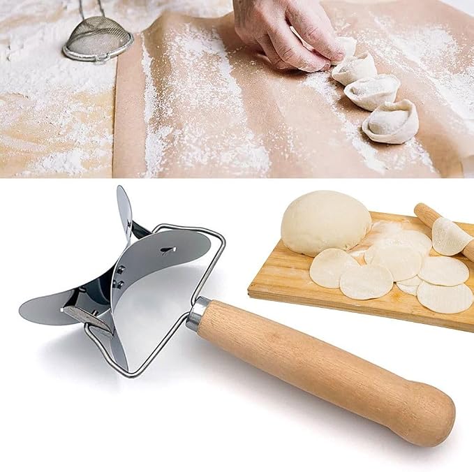 Stainless Steel Large Dumpling Skin Dough Circle Roller Machine Cutters Home - Image 3
