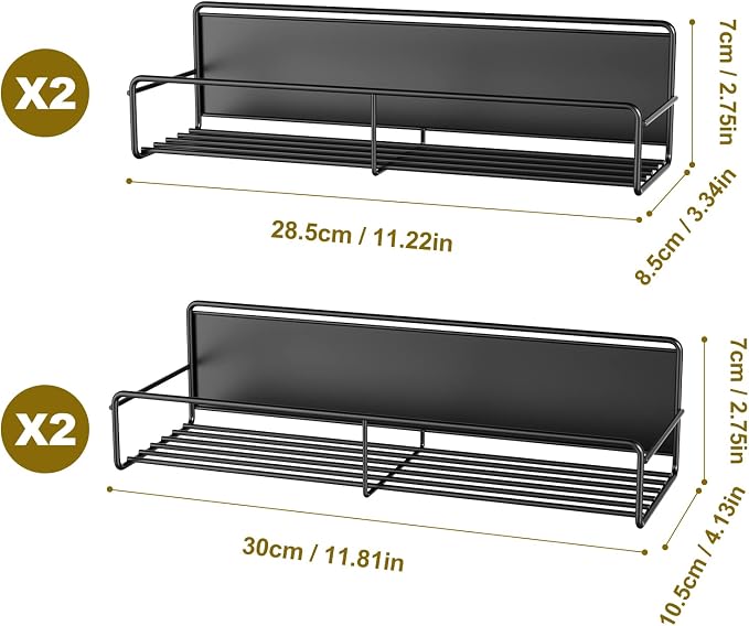 Mystozer 4 Pack Magnetic Spice Rack - Image 5