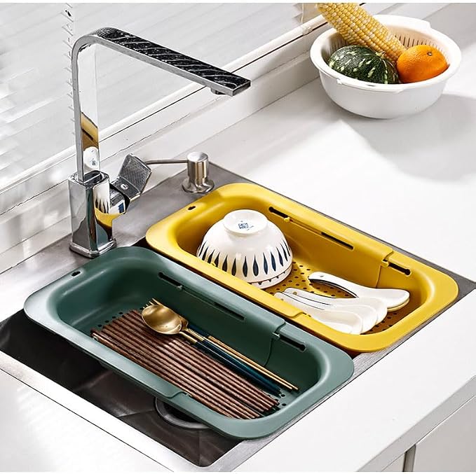 NIWWIN Collapsible Kitchen Colander Strainer, Expandable Over the Sink Colander - Image 3