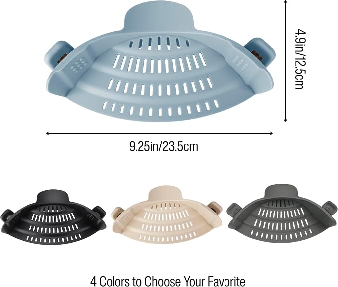 Silicone Pot Strainer, Emptycolor Adjustable Clip On Strainer - Image 2