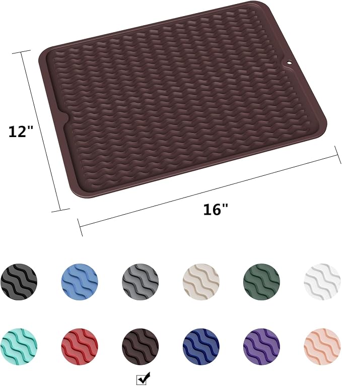 ZLR Silicone Dish Drying Mat & Heat Resistant Trivet - Image 6
