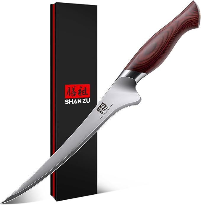 SHAN ZU Fillet Knife 7 inch, Razor Sharp Boning Knife by SHANZU
