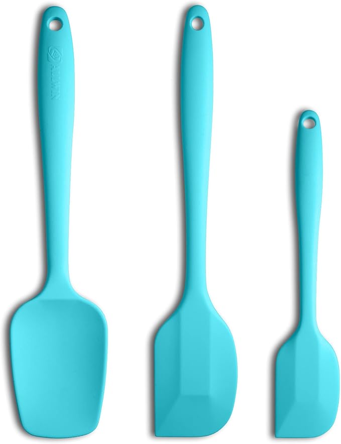 Silicone Spatula 3‑Piece Set Heat Resistant 600°F Non‑Stick Rubber Spatulas by ALLWIN-HOUSEWARE