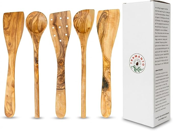 Tramanto Olive Wood Utensil Set by ThirteenChefs