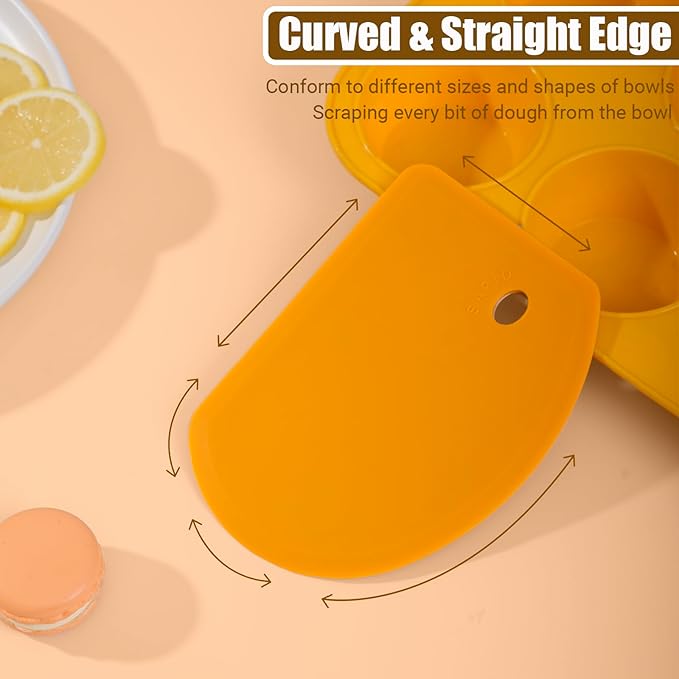 Sapid Flexible Curved Edge Silicone Bowl Scraper, Food Grade Dough Scraper - Image 4