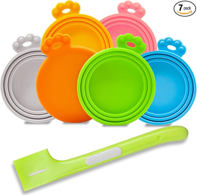 Yobbai 6 packs Pet Food Can Lids, Food Safe BPA-Free & Dishwasher Safe by Yobbai