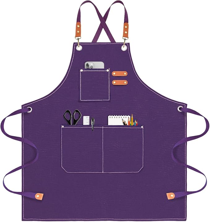 OUNLEN Chef Apron for Men Women Canvas Aprons by OUNLENAPRON