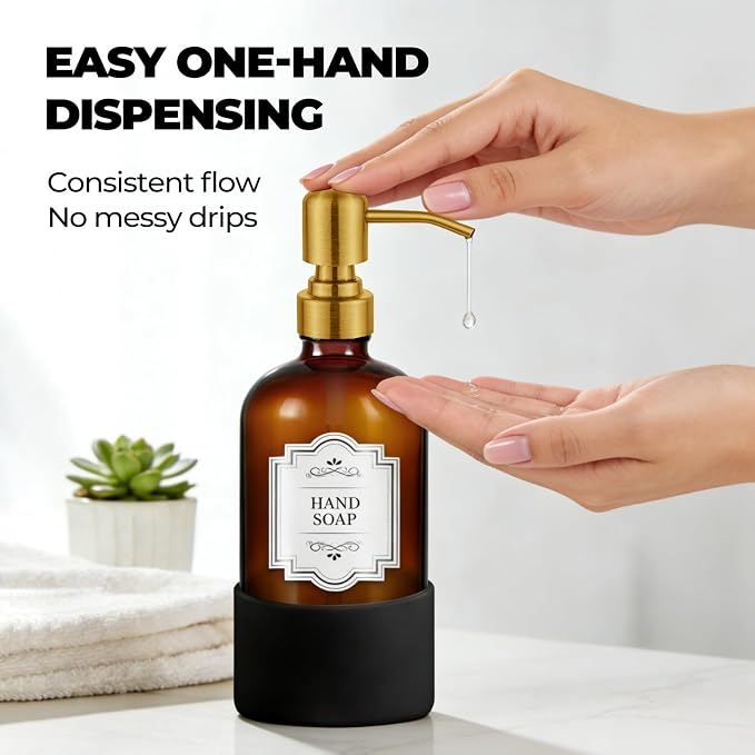 16 oz Hand and Dish Soap Dispenser Set - Image 4