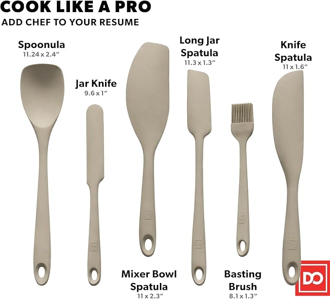 DI ORO 6-Piece Silicone Spatula Set - Image 3