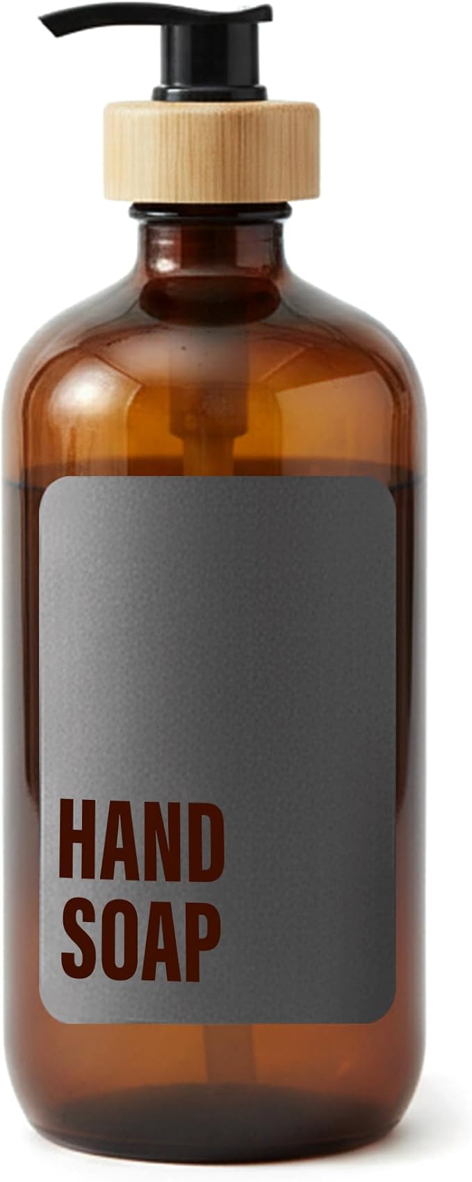 SAVVY & SORTED Amber Glass Hand Soap Dispenser by SAVVYSORTED%C2%AE