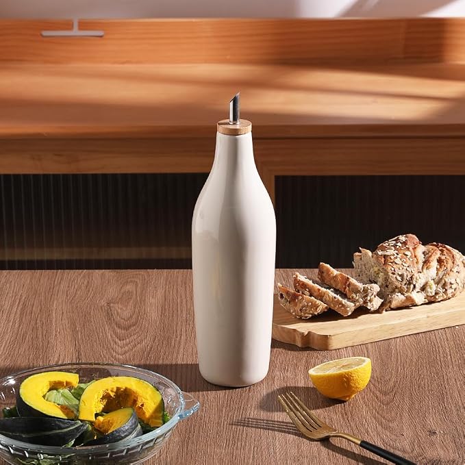 Sweejar Matte Ceramic Olive Oil Dispenser Bottle - Image 6