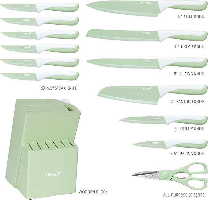 hecef 15 Pieces Kitchen Knife Set - Image 2