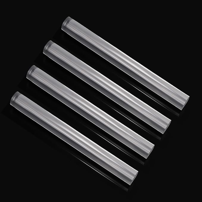 4pcs Acrylic Clay Roller, Plastic Clear Round Tube Roller Pin Polymer Clay Tools by Unknown