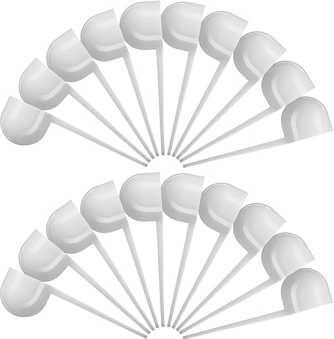Patelai 20 Pack 15ml/15cc Plastic Tablespoon White Measuring Spoons Long Handle by Patelai