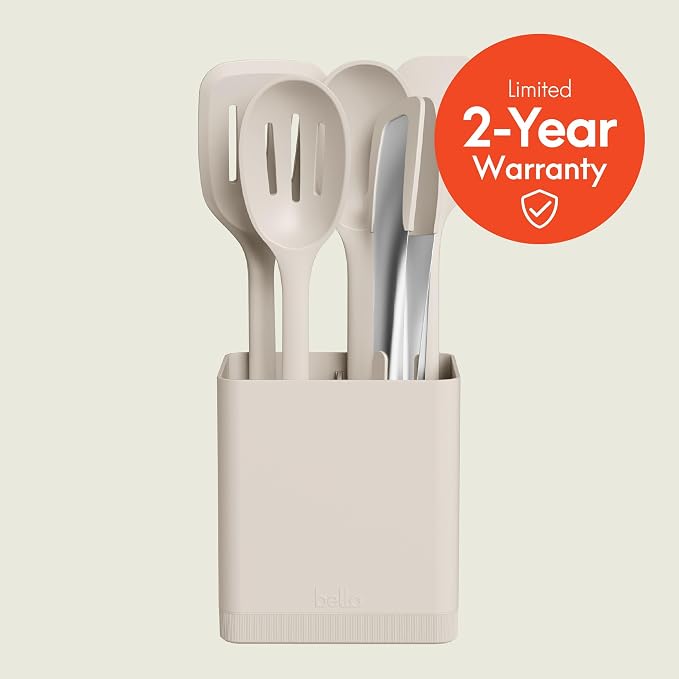 bella 6-Piece Modular Tool Set, Slotted Spoon, Crock - Image 3
