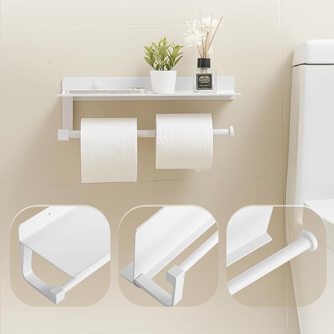 Paper Towel Holder Wall Mount for Bathroom Hand Towel Holder for Bathroom Black - Image 5