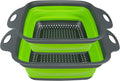 AUAUY 2 PCS Collapsible Colander Set, Square Silicone Folding Colander by AUAUY