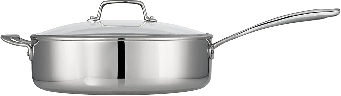 Tramontina Tri-Ply Clad Stainless Steel 6-Quart Saute Pan - Image 2