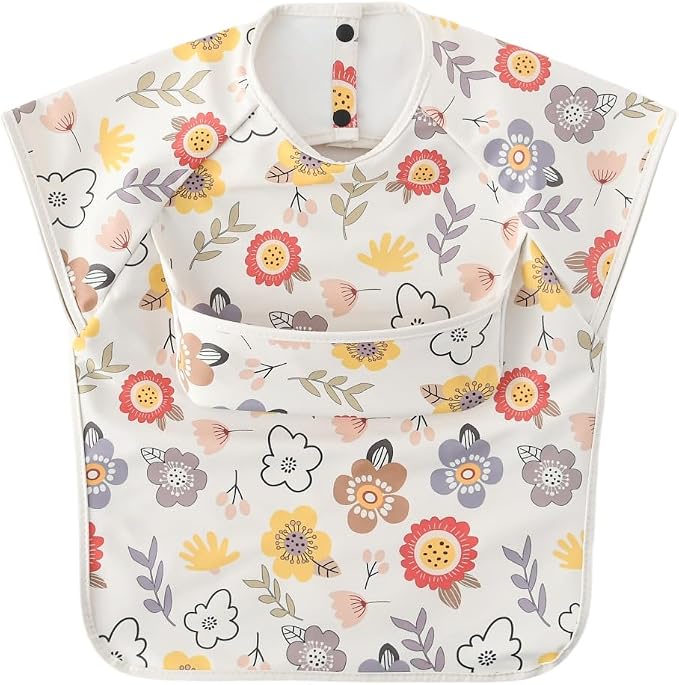 Waterproof Baby Bibs, Infant Toddler Extra Cover Feeding Bib by GZMM