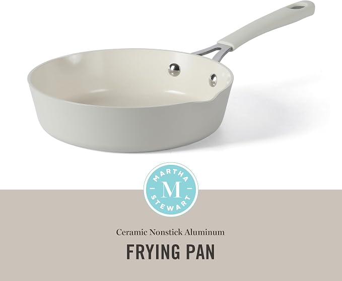 Martha Stewart Heathland 8 Inch Aluminum Fry Pan Cookware Non-Toxic Premium - Image 2