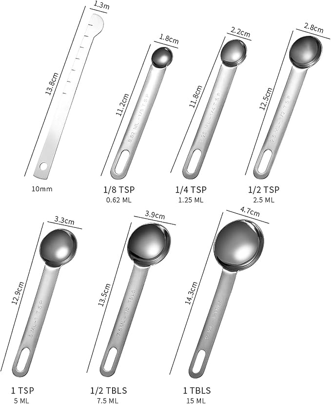 Tablespoon Measuring Spoons Set, Stainless Steel Measuring Spoons - Image 2