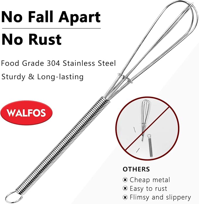 Walfos Mini Whisks Stainless Steel 6pcs; 7" - Image 2