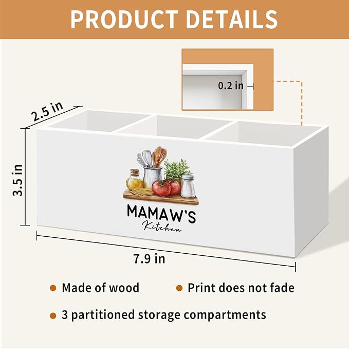 Mamaw Gifts for Women Kitchen Utensil Holder, Mothers Day Birthday Gift for - Image 7