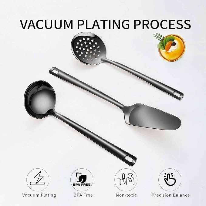 Lazycorner Cooking Utensil Set 11 Pcs Stainless Steel Kitchen Utensils Set Wok - Image 4