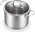 DELARLO Tri-Ply Stainless Steel 8 Quart Stock Pot, Heavy-Duty, All Stove by DELARLOCOOKWARE